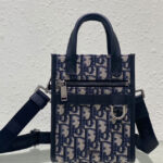 Christian Dior Safari North-South Mini Tote Bag Dark Blue